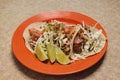 Mexican Shrimp and Fish Tacos Royalty Free Stock Photo