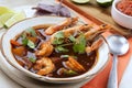 Mexican Shrimp Soup - Caldo de Camaron Royalty Free Stock Photo