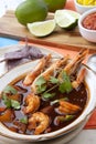 Mexican Shrimp Soup - Caldo de Camaron Royalty Free Stock Photo