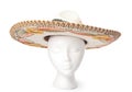 Mexican Sombrero Hat Isolated on White Royalty Free Stock Photo