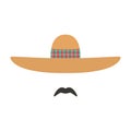 Mexican in a sombrero. Royalty Free Stock Photo