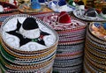 Mexican sombreros in gift shop Royalty Free Stock Photo