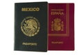 Mexican and Spanish passport