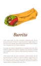 Mexican Spicy Fast Food Burrito Wrap Promo Poster