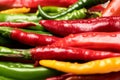 Mexican spicy peppers of long shape. Agriculture and fresh food Royalty Free Stock Photo