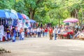 Mexican street vendor and artisans selling souvenirs at Chichen Itza, Mexico Royalty Free Stock Photo