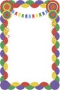 Mexican style greeting card, invitation design template. For birthday, wedding, fiesta, carnival, Cinco de Mayo party.