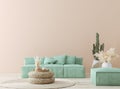 Mexican style interior background, wall mock up