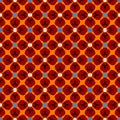 Mexican stylized talavera tiles seamless pattern in blue and red, vector