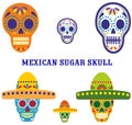 Mexican sugar skull set