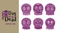 Mexican sugar skull. Vector illustration