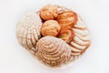 Mexican Sweet bread assorted in Mexico, traditional breakfast bakery