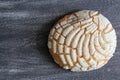 Mexican sweet bread, vanilla shell, chocolate shell
