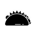 Mexican taco food silhouette style icon Royalty Free Stock Photo