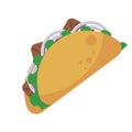 mexican taco food silhouette style icon Royalty Free Stock Photo