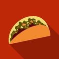 Mexican taco illustration Royalty Free Stock Photo