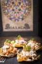 Mexican food tostades, quesadillas Royalty Free Stock Photo