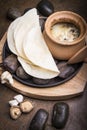 Mexican food cheese fondue Royalty Free Stock Photo