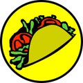 Mexican taco vector illustration