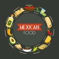 Mexican tacos food with spicy sauces Royalty Free Stock Photo