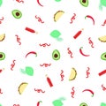 Mexican tacos pattern Royalty Free Stock Photo