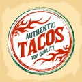 Mexican Tacos vintage icon - emblem