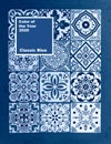 Mexican talavera blue classic background Coy2020, Color of year