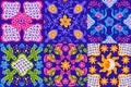 Mexican talavera ceramic tile pattern. Cute naive art items. Royalty Free Stock Photo