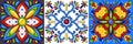 Mexican talavera ceramic tile pattern.