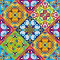 Mexican talavera ceramic tile pattern. Royalty Free Stock Photo