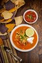 Mexican Tortilla Soup Royalty Free Stock Photo