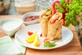 Healthy salmon wrap