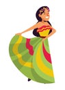 Mexican traditional culture icon cartoon