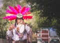 Mexican traditional musician performing on street