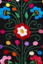 Mexican traditional ornament style colorful textile with floral pattern Royalty Free Stock Photo