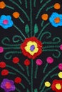 Mexican traditional ornament style colorful textile with floral pattern Royalty Free Stock Photo