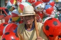 Mexican vendor selling toys Royalty Free Stock Photo