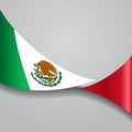 Mexican wavy flag. Vector illustration. Royalty Free Stock Photo