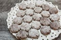 Mexican wedding cookies - homemade cakes Royalty Free Stock Photo