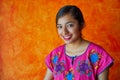 Mexican woman with mayan dress latin Royalty Free Stock Photo