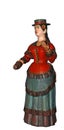 Mexican Wooden Tobacco Cigar Woman Carved in Wood