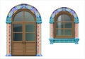 Mexican wooden window and doors