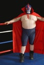 Mexican wrestler in the ring