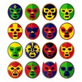 Mexican wrestling Masks set