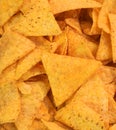 Mexican yellow tortillas chips with a lot of salt Royalty Free Stock Photo