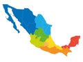 Mexico - administrative map of states