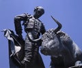 Sculpture of a bullfighter executing a task Royalty Free Stock Photo