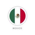 Mexico Button Flag Vector Template Design Illustrator