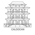 Mexico, Caloocan travel landmark vector illustration