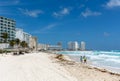 Mexico Cancun, beautiful Caribbean coast, seascape with turquoise water